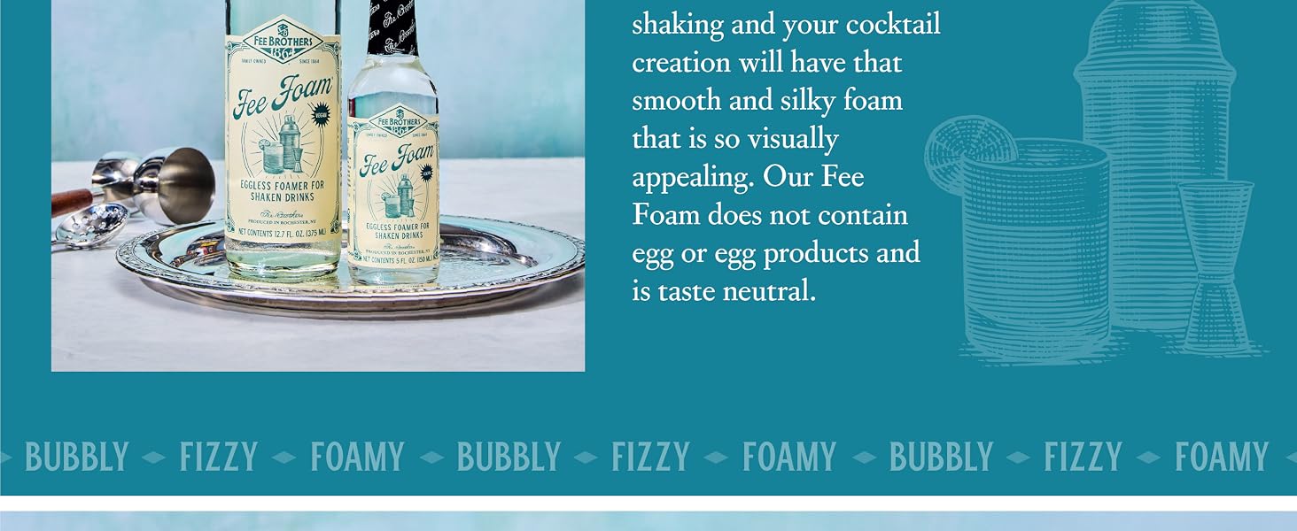 fizzy foamy bubbly without containing egg