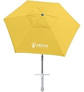 AMMSUN 8ft Heavy Duty High Wind Commercial Grade Patio Beach Umbrella with Separate Sand Anchor A...
