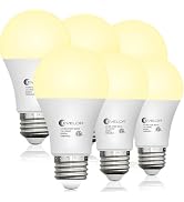 evelor 6-Packs A19 Dimmable LED Light Bulbs,60 Watt Equivalent Soft White 2700K with E26 Base,Eff...