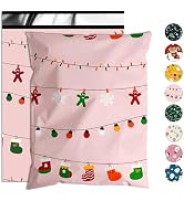 Jowlroel Christmas Poly Mailer 10x13 Inch 100 Pcs, Waterproof Shipping Bags with Self-Seal - Tear...