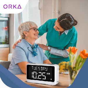 digital alarm clock for bedroom, large display digital clock for seniors, pill reminder alarm