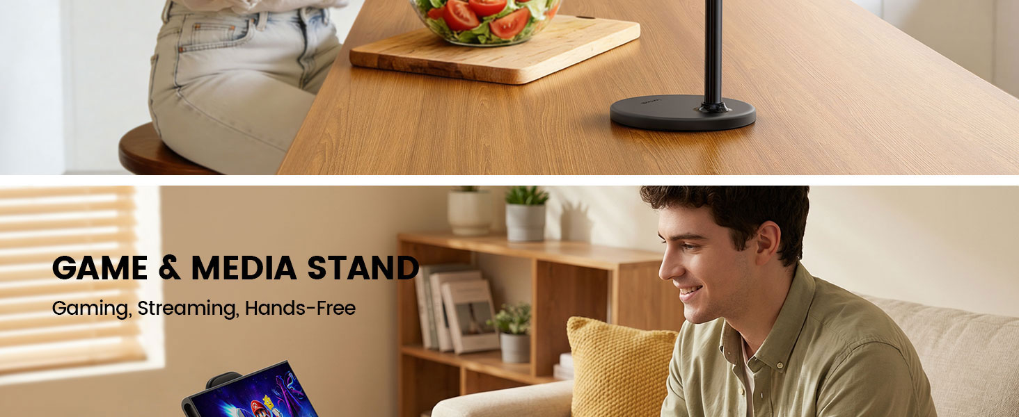vertical phone stand cell phone stand holder for desk iphone 17 16 15 14 13 pro max air video