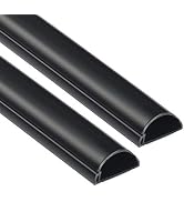 D-Line Half Round Cord Hider, Patented Cable Cover, Hide TV Wall Mount Wires, Raceway for Cords, ...