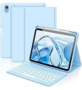 aMZCaSE for iPad A16 11th 10th Generation Case with Keyboard - 7 Colors Backlight Detachable Foli...