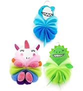 MURRI&MURRDI 3 Pcs Bath Loofah for Kids, Lovely Animal Body Scrubber Kids Toddler Body Loofah Cut...