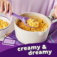 Enjoy a comforting bowl of creamy, dreamy Annie’s Deluxe Shells made with real cheddar cheese