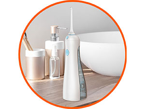 travel, portable, pressure clean, water flosser, flossing, floss head