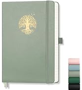 AHGXG Lined Journal Notebook for Women Men, A5 Hardcover Leather Journals for Writing, 192 Number...