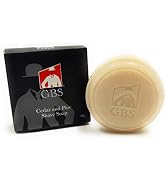 G.B.S 97% Men's Cedar & Pine Shave Soap –All Natural Shave Soap for Men- Creates a Rich Lather Fo...