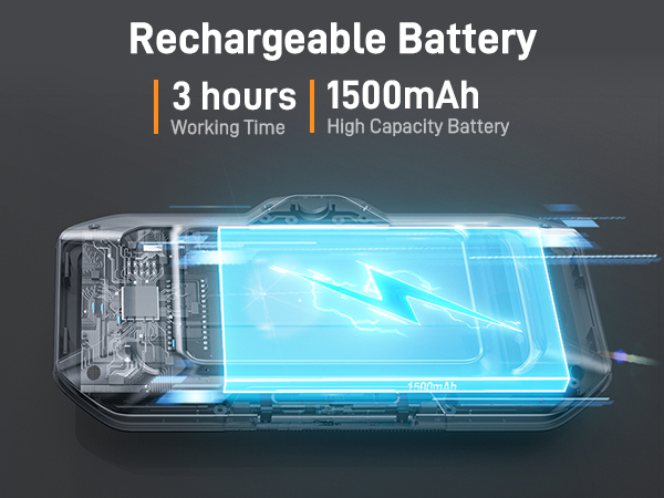 1500mAh rechargeable battery
