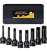 PGROUP 8 PCS 1/2 Inch Drive Allen Impact Socket Set, SAE Hex Socket 1/4
