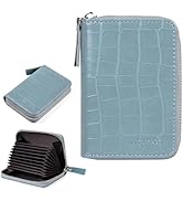 EcoVision Credit Card Holder RFID Card Case Wallet, Small Accordion Zipper Card Case Holder, Card...