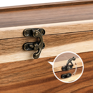 Dual child-proof security locks on the sides of the surge protector cover protecting pets.