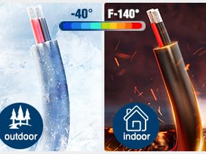 Nilight Oxygen Free Copper Wire Red Black Electrical Wire