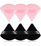 RAREIUS 6pcs Triangular Powder Puff Face Soft Velour Makeup Puff for Loose Powder Body Powder Mak...