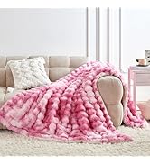 Serenhom 50x60 Inches Ultra-Soft Fuzzy Faux Fur Plush Throw Blanket - Thick, Warm Sherpa for Couc...