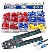 Tnisesm 300Pcs Spade Connector 16 Types with Professional Wire Stripper/Wire Crimping Tool, Wire ...