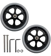 Nicerity Wheelchair Walker Accessories 8" Replacement Wheels Fit for Rolling Walker 2pcs