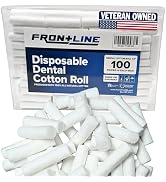 Cotton Dental Rolls 100 Count | Absorbent Nose Plugs and Nose Bleed Stoppers for Dental Procedure...