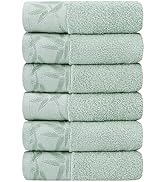 SEISSO Bathroom Hand Towels Set of 6 Bamboo Viscose Towel, Quick Dry & Durable Bath Hand Towel 13...