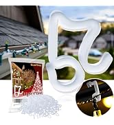 Holiday Light Clips 100 pcs Sturdy Christmas Light Clips Light Hanger Hooks For Gutters, Strength...