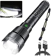 Grentay Rechargeable Flashlights High Lumens, 3500000 Lumens Handheld LED Flashlight 5 Modes, Zoo...