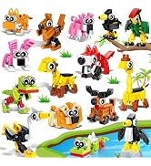 24PCS Mini Animal Building Blocks Party Favors for Kids 4-8 8-12 Birthday Goodie Bags Stuffers Cl...