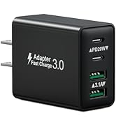 USB C Charging Block, 40W USB C Wall Charger 4-Port Dual Port PD Power Adapter+QC Micro Wall Plug...