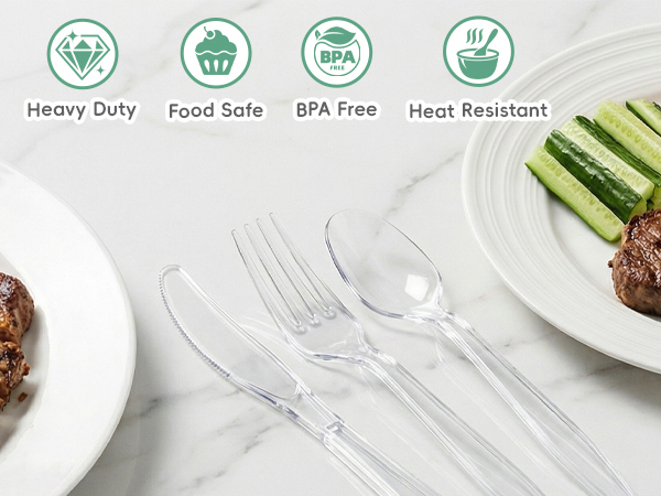 clear plastic silverwa