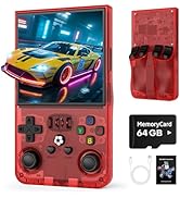 R36MAX Retro Handheld Game Console, 64GB Retro Gaming Console with 4.0 Inch Screen, Portable Vide...