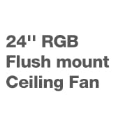 addlon 24'' RGB Ceiling Fans with Lights, Remote/APP Control, Modern Fandelier Flush Mount Low Pr...