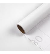 Yancorp 23.6"x118.1" Grasscloth White Textured Peel and Stick Wallpaper (19.37 Sq Ft) Silk Self A...