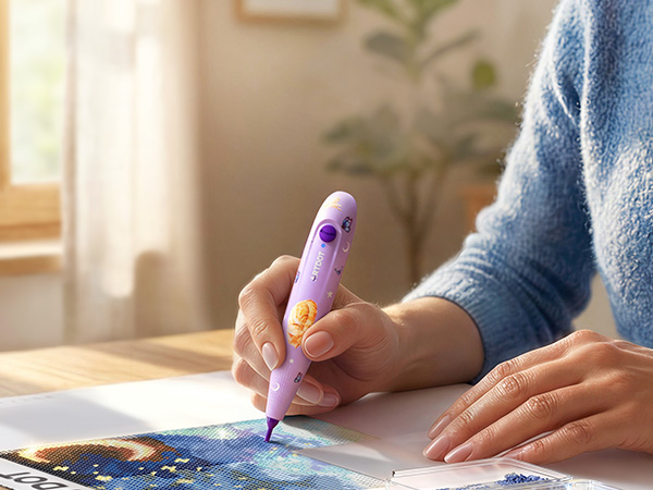 Series of images showing hands writing or drawing with what appears to be a digital pen or stylus on paper in a well-lit setting.