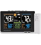 La Crosse Technology Advanced Weather Station with Full-Color LCD & Atomic Time - Monitor Indoor/...