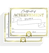 Award Certificate Paper, Gold Foil Blank Certificate of Achievement Paper Sheet for Students, Sch...