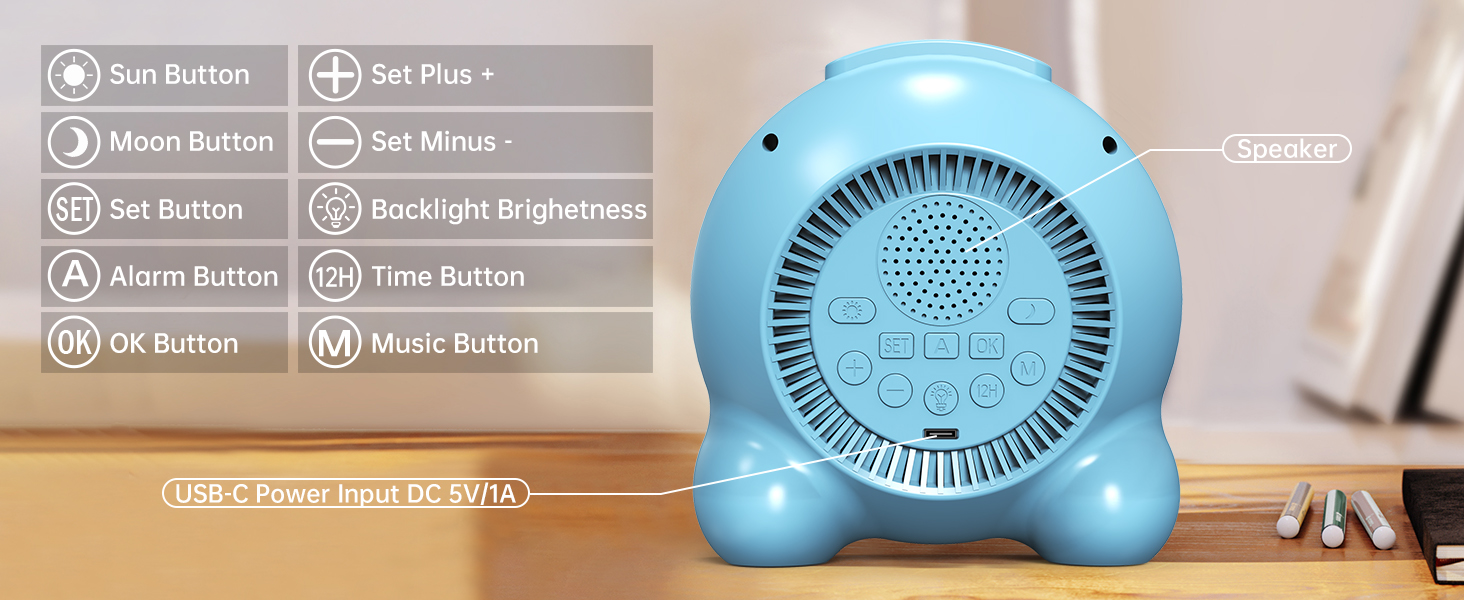 Kids Digital Alarm Clock Colorful