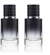 WLngtv 2Pcs Black Perfume Atomizer Portable High-Grade Glass Spray 30ml Refillable Small Bottle T...