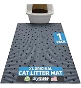 Drymate Cat Litter Box Mat, Litter Trapping Mat, Waterproof, Urine-Proof, Absorbent, Machine Wash...