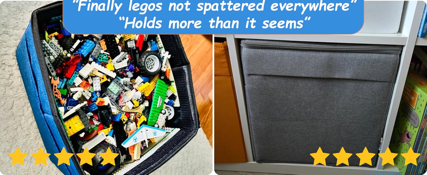 made for lego storage bin has premium quality & safe materials ideal for lego bag storage