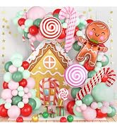 Christmas Decorations Balloon Arch Garland Kit, Xmas Pink Green Red White Merry Christmas Balloon...