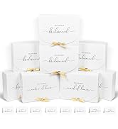 WLUSEAXI 8Pack Bridesmaid Proposal Box with Bridesmaid Cards, Bridesmaid Boxes with Ribbon, Maid ...