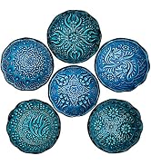 BCS Ceramic Pinch Bowls Set of 6, Small Bowls for Dipping - Cooking Prep & Charcuterie Board Bowl...
