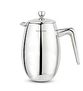 Easyworkz Nando French Press 12 oz Double Wall Insulated Thermal Coffee Maker,304 Stainless Steel...