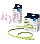 WiZ LED Strip Starter Kit (6.6’) and Extension (3.3’) - Smart- Full-Color- Low-Voltage Light - Co...