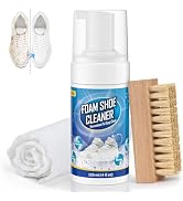 Jevvu Shoe Cleaner, Sneaker Cleaner Foam for Removing Stains and Dirt, Shoe Cleaning Kit for Whit...