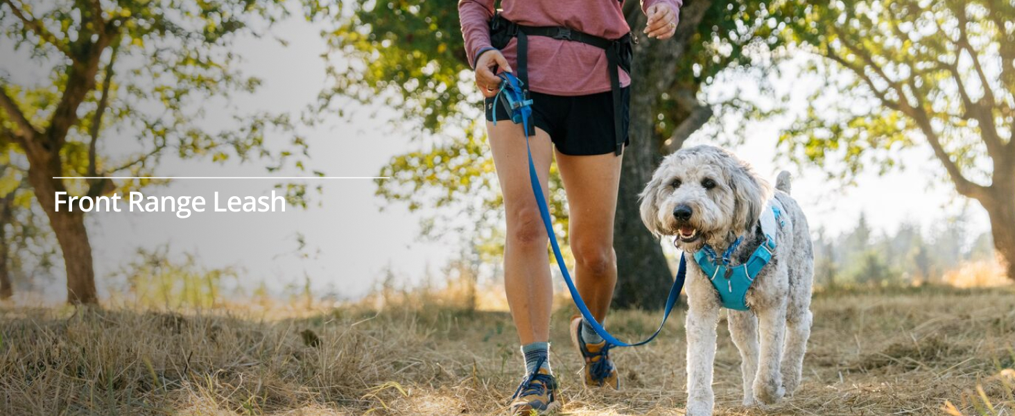 Ruffwear Front Range dog leash with padded handle for comfortable daily walks and hiking.