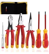 WISEPRO 1000V Insulated Screwdriver and Pliers Set, 7 PCS Insulated Electrician Tool Set with Phi...