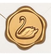 UNIQOOO Wax Seal Stickers - Vintage Swan Wedding Invitation Envelope Seal Stickers, 50 Pcs Self-A...
