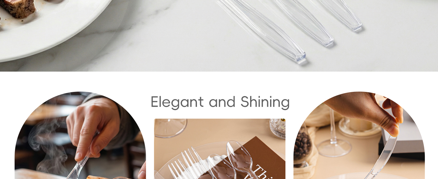 clear plastic silverware