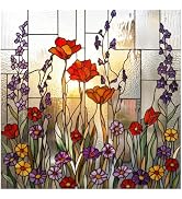 DIADAY Diamond Art Painting Kits Stained Glass Flower